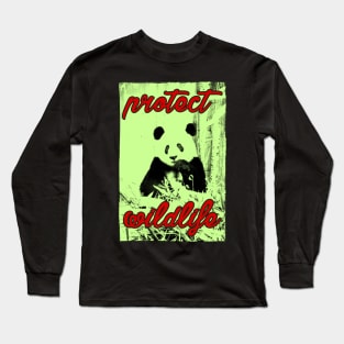 protect wildlife - panda Long Sleeve T-Shirt